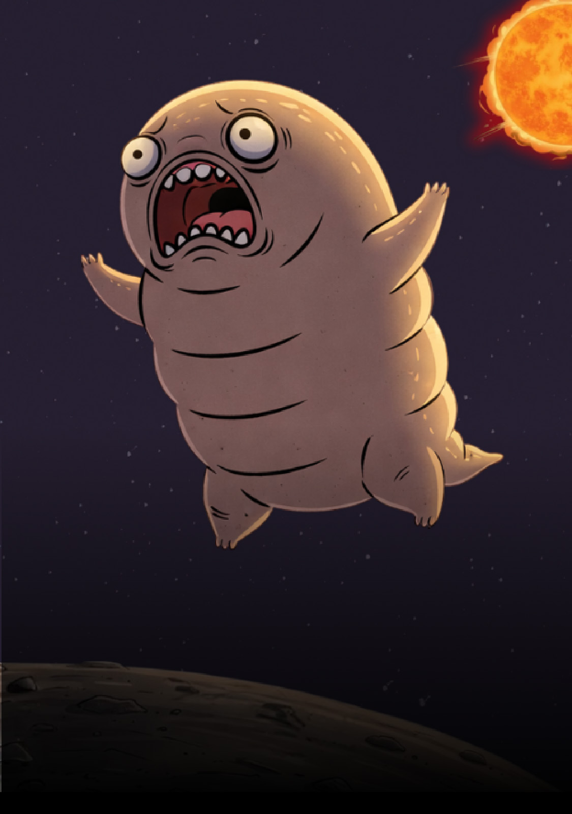 A screaming tardigrade chasing its end